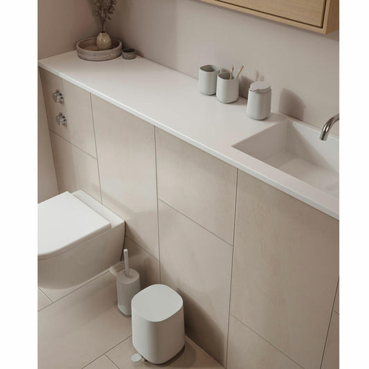 Zone Denmark Toilettenbürste Time, Toilettenbürstengarnitur, WC-Garnitur, Klobürste, Beton / ABS, Soft Grey, 28127