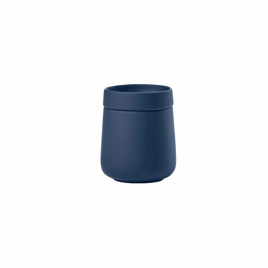 Zone Denmark Jar with Lid Nova One, Ceramic Container, Storage Jar, Bathroom, Stoneware, Royal Blue, 290 ml, 28187