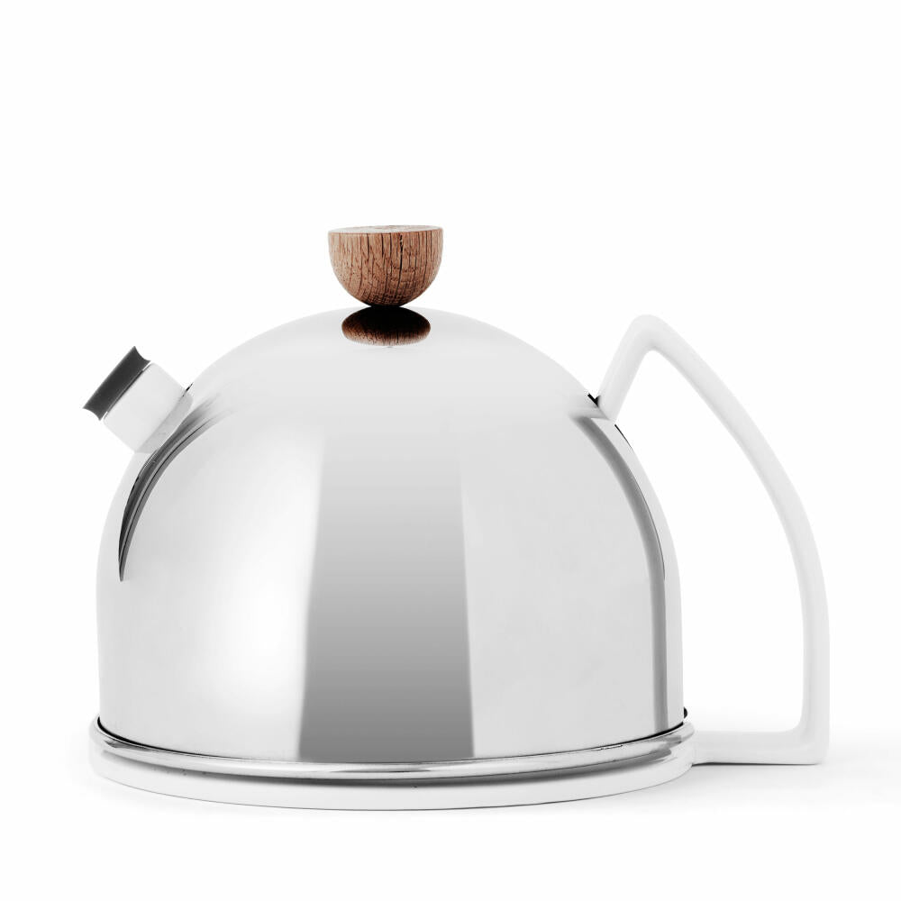 VIVA Thomas Porzellan-Teekanne, mit Edelstahlabdeckung, Porzellankanne, Tee Kanne, Porzellan / Edelstahl, 900 ml, V78002