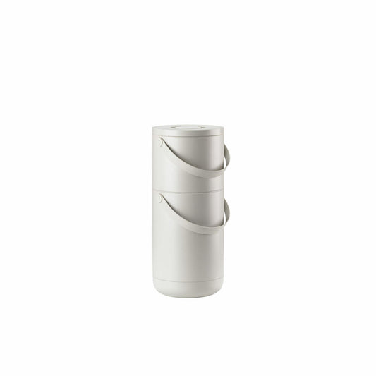 Zone Denmark Mülleimer Circular Set, Abfalleimer, Abfallbehälter, ABS, Warm Grey, 22 + 12 L, 26522