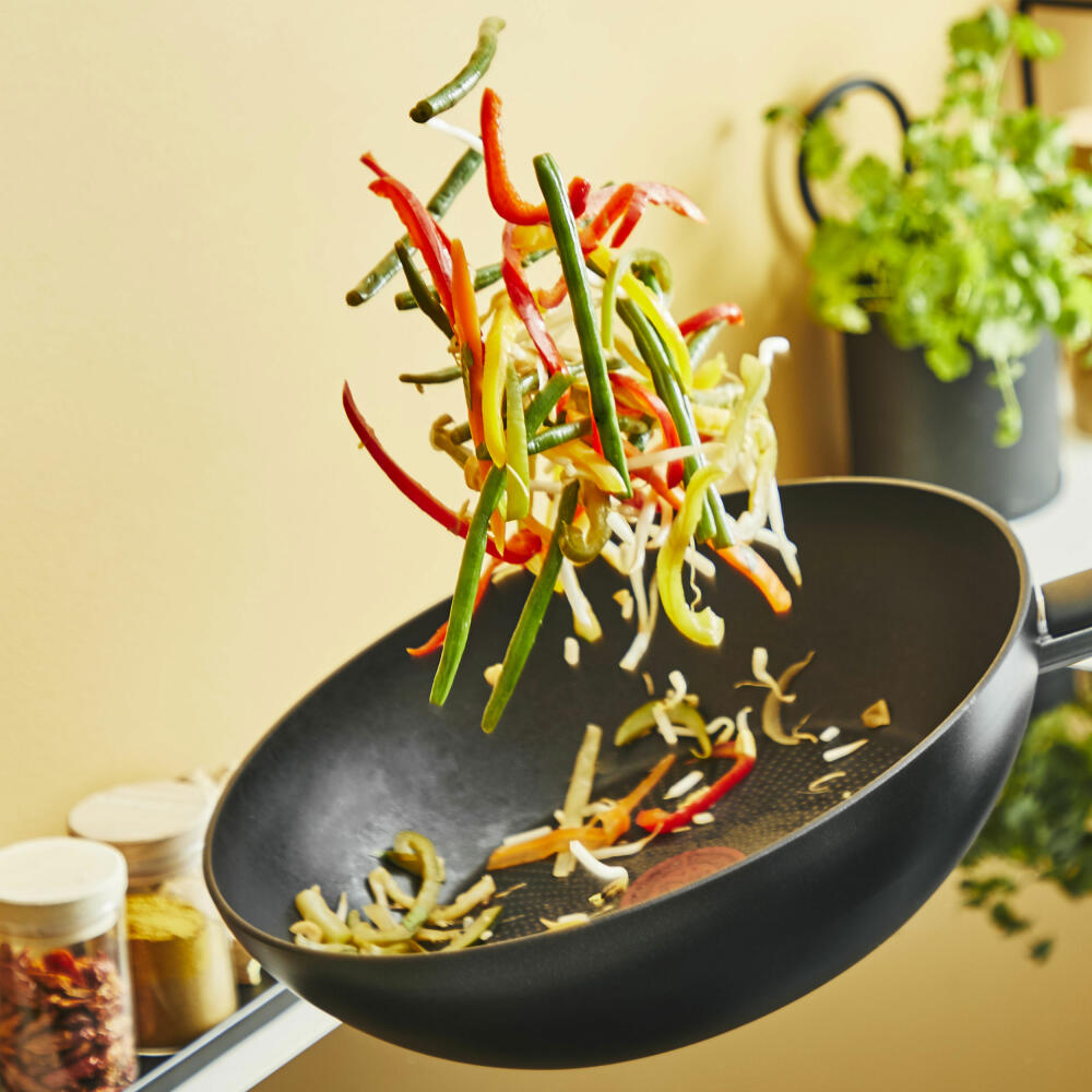 Tefal Ceramic Control Wokpfanne, Wok Pfanne, induktionsgeeignet, Keramikversiegelung, Aluminium, Ø 28 cm, C41719