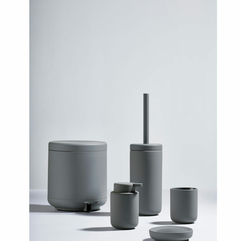 Zone Denmark Toilet Brush Ume, Toilet Brush Set, WC Set, Toilet Brush, Stoneware, Grey, 330402