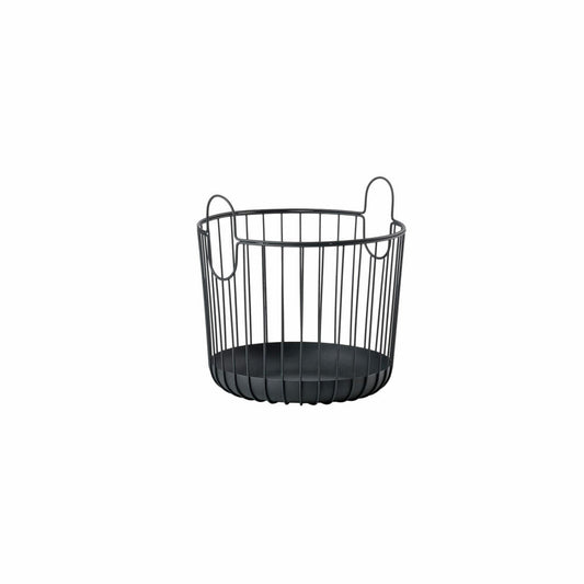 Zone Denmark basket Inu, metal basket, laundry basket, decorative basket, planter, metal, black, Ø 30 cm, 10554