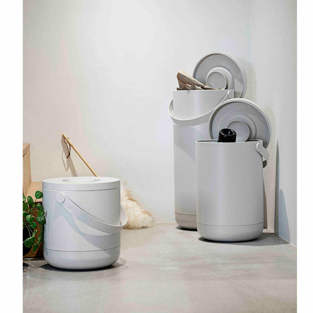 Zone Denmark Waste Bin Circular, Organic Waste Bin, Organic Waste, Organic Waste Bin, Kitchen Bin, ABS, Warm Grey, 3 L, 23205