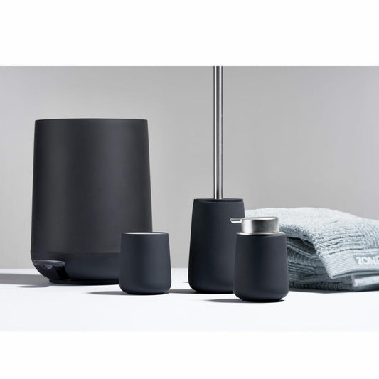 Zone Denmark Toilettenbürste Nova, Toilettenbürstengarnitur, WC-Garnitur, Klobürste, Porzellan, Black, 330100