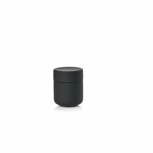 Zone Denmark Container with Lid Ume, Ceramic Container, Storage Jar, Bathroom, Stoneware, Black, 15753