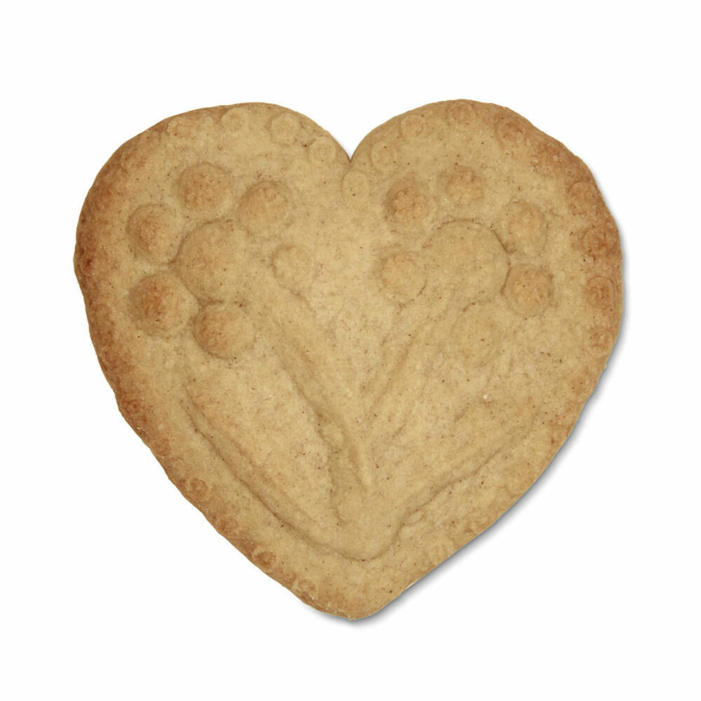 Städter Spekulatius-Model Heart, Wooden Embossing Mold, Cookie Mold, Spekulatius Mold, Wood, 9 x 12 cm, 842106