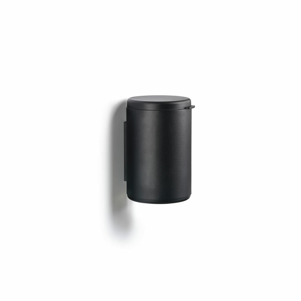 Zone Denmark Toilet Bucket for Wall Rim, Trash can, Cosmetic bin, Bathroom, Aluminium / ABS, Black, 3.3 L, 14655