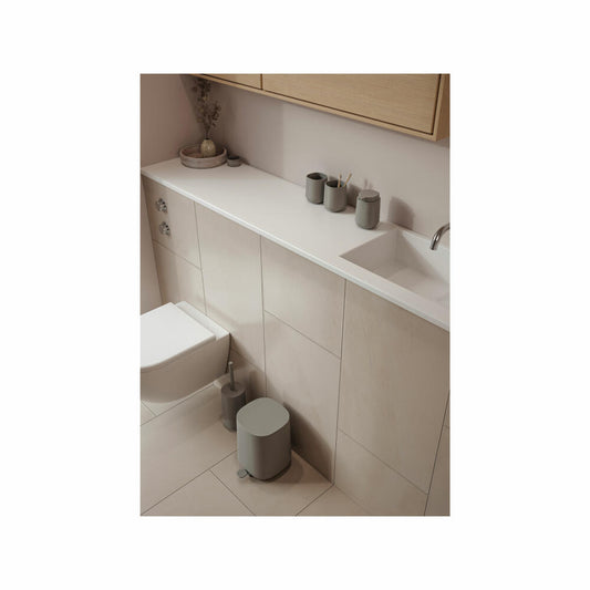 Zone Denmark Pedaleimer Time, Treteimer, Mülleimer, Kosmetikeimer, Badeimer, ABS, Concrete, 3 L, 28128
