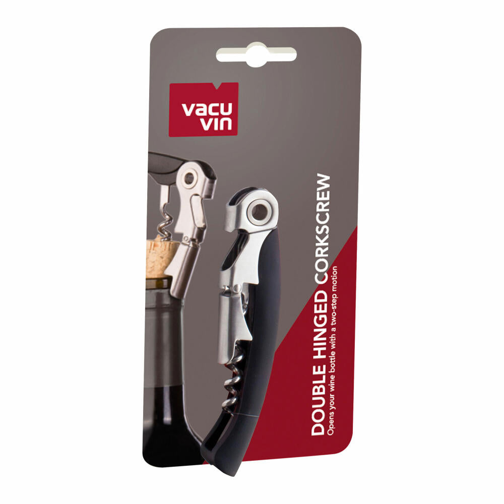 Vacu Vin Waiter's Knife, Bottle Opener, Corkscrew, Waiter's Tool, Plastic, Stainless Steel, Black, 68514606