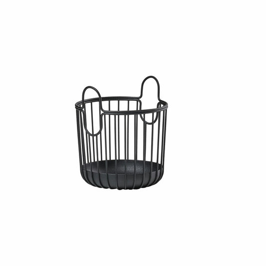 Zone Denmark basket Inu, metal basket, storage basket, make-up organizer, metal / iron, black, Ø 10.5 cm, 28259