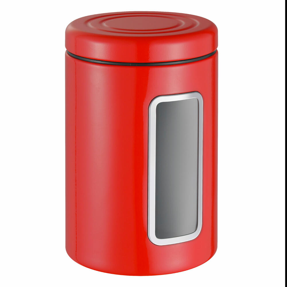 Wesco storage container, storage container, storage tin, storage container, red, sheet steel, 321206-02