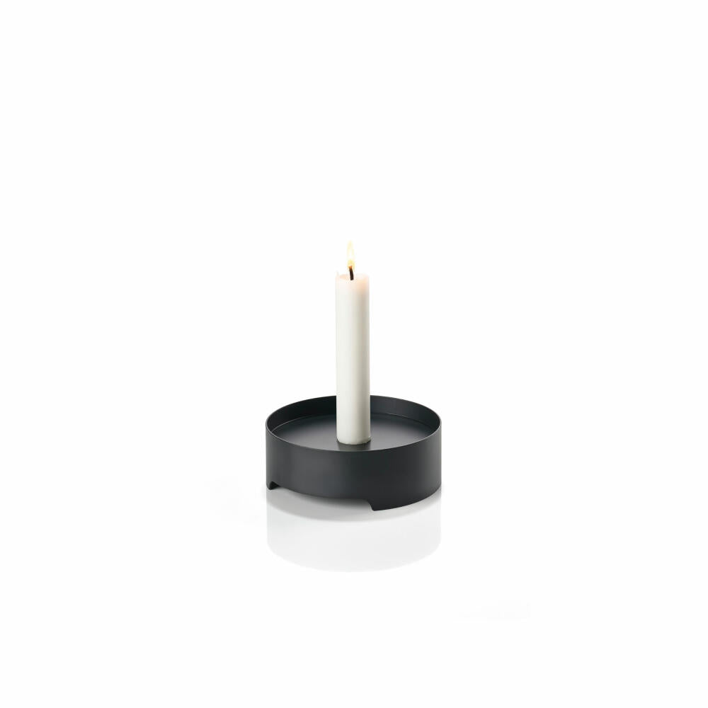 Zone Denmark Candle Holder Singles, Candlestick, Candlestick, Metal / Iron, Black, Ø 12 cm, 12378