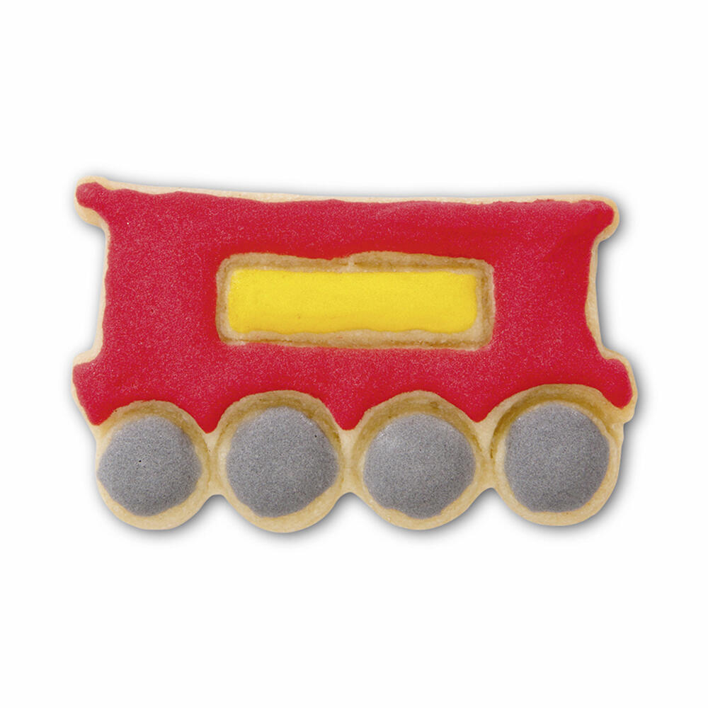 Städter embossed cookie cutter railway carriage, cookie cutter, cookie mold, biscuit, cookies, stainless steel, 5.5 cm, 049109