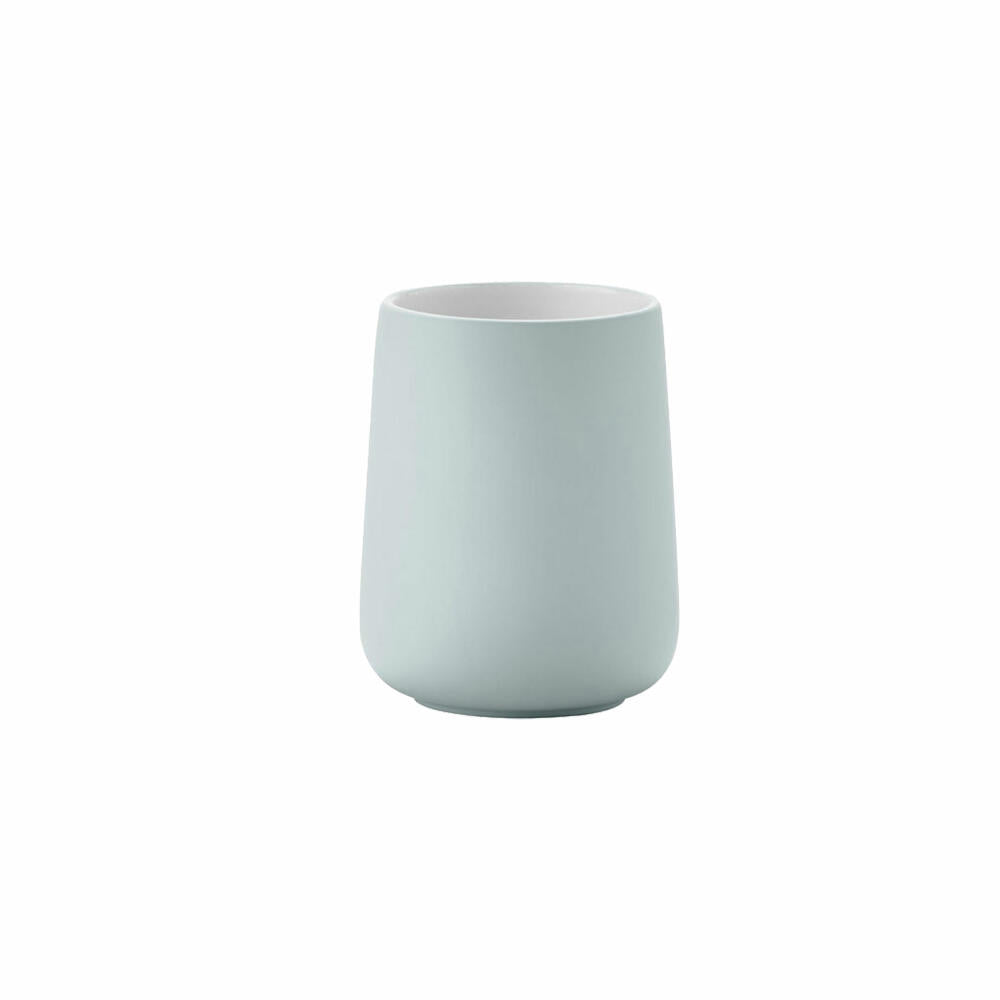 Zone Denmark toothbrush cup Nova, toothbrush cup, porcelain, dusty green, H 10 cm, 330123