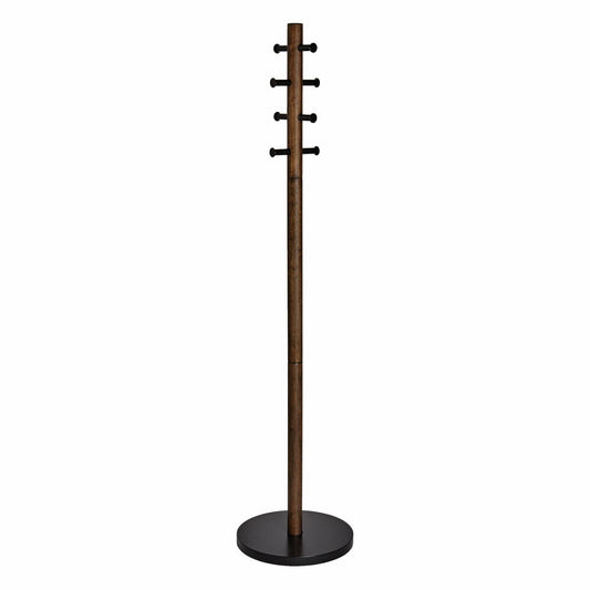 Umbra Pillar Coat Rack Garderobeständer, Garderobe Ständer, Kleiderständer, Holz / Metall, Schwarz / Walnuß, 168 cm, 1005871-048