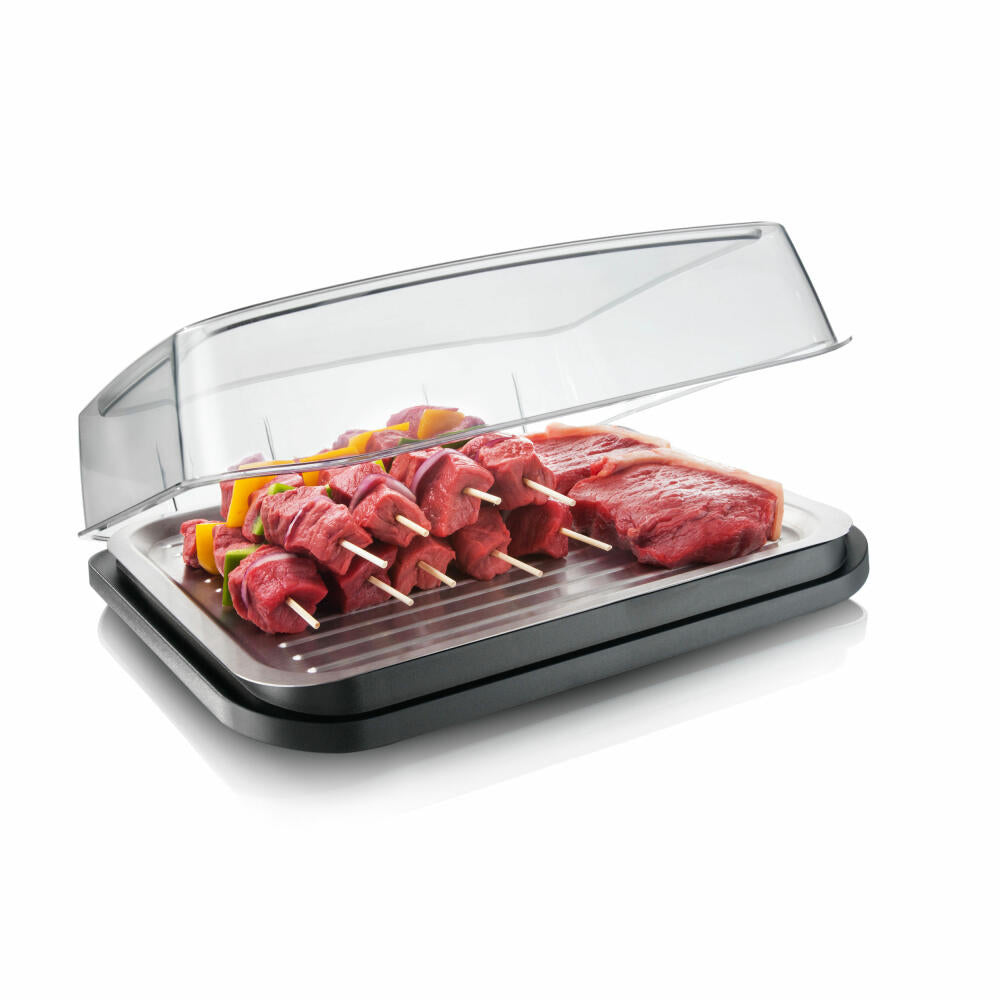 Vacu Vin cooling plate with active cooler, cool box with ice pack, plastic, black, 3548360