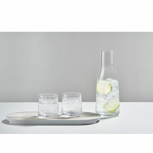 Zone Denmark Tablett Singles, Oval, Serviertablett, Dekotablett, Metall / Eisen, Warm Grey, 35 x 16 cm, 12958