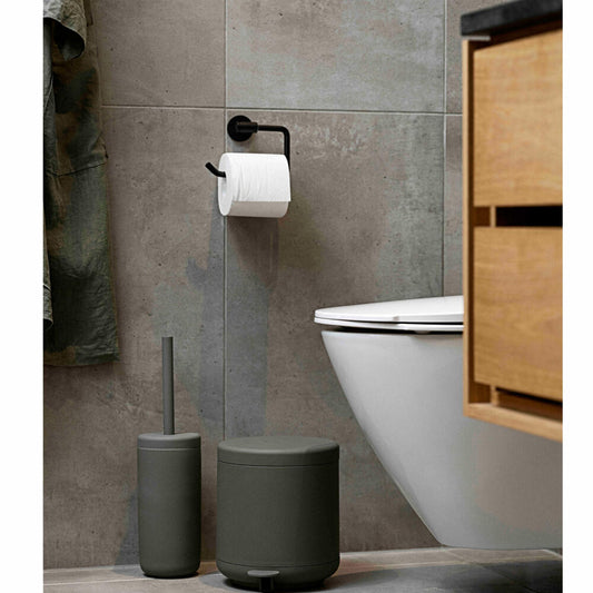 Zone Denmark Toilettenbürste Ume, Toilettenbürstengarnitur, WC-Garnitur, Klobürste, Steinzeug, Olive green, 26432
