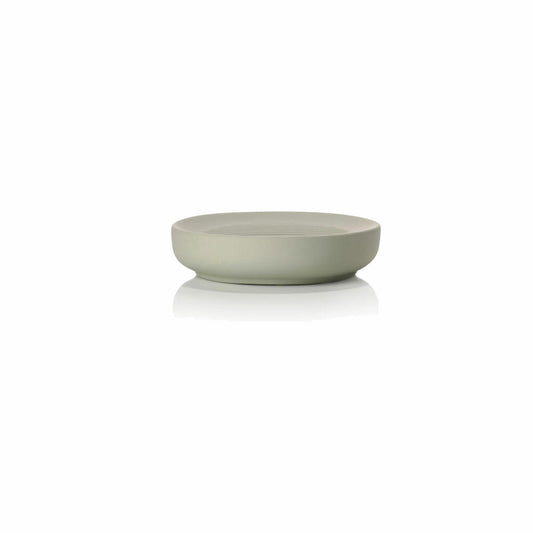 Zone Denmark Soap Dish Ume, Soap Tray, Soap Holder, Stoneware, Eucalyptus Green, Ø 12 cm, 331859