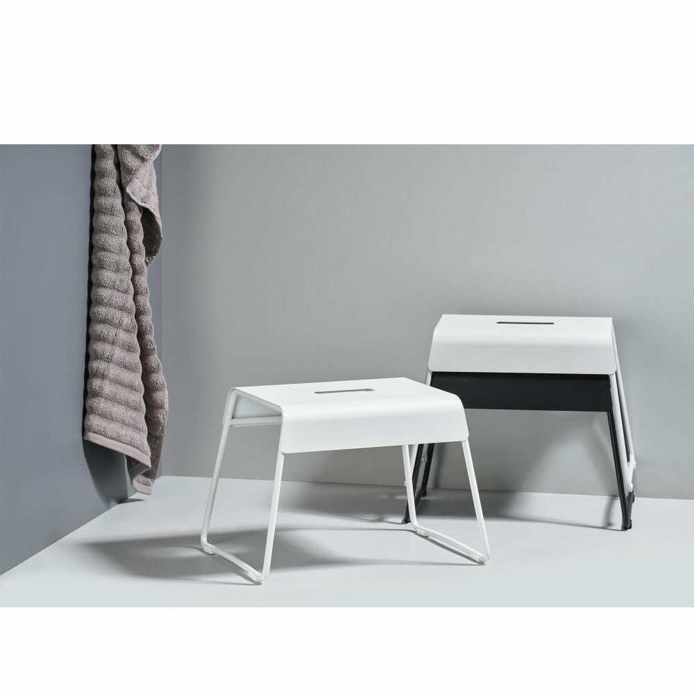 Zone Denmark A-Stool, Stool, Step Stool, Footstool, Metal, Soft Grey, H 27.5 cm, 331967