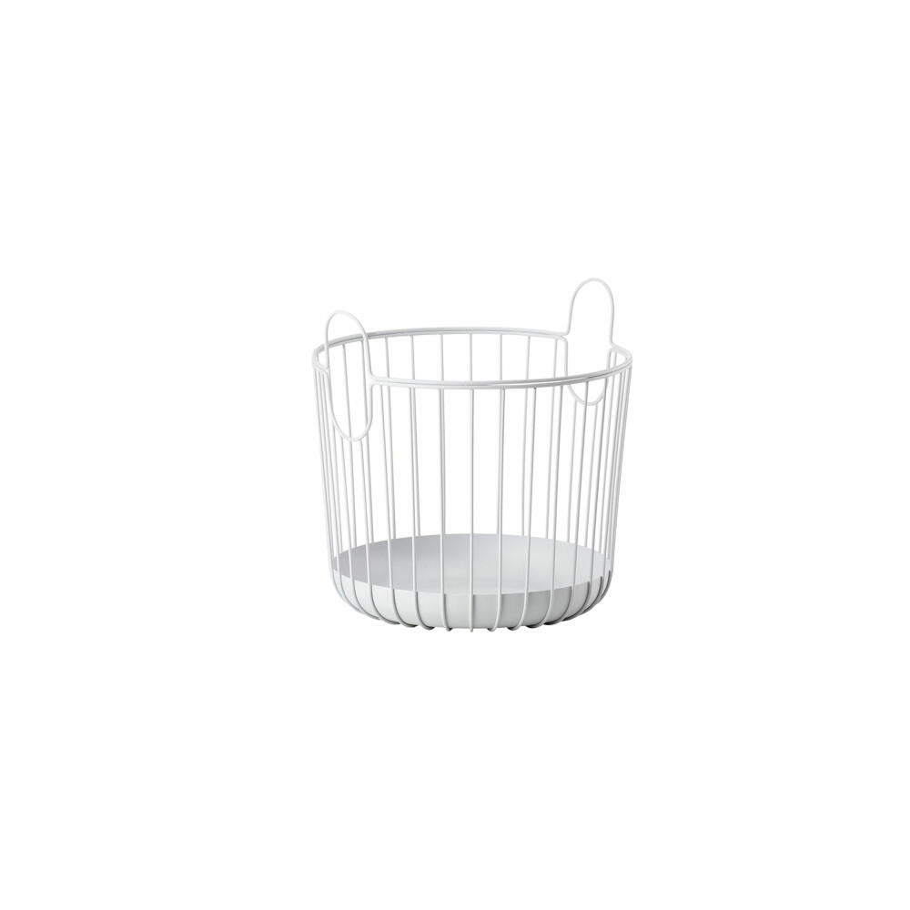 Zone Denmark basket Inu, metal basket, laundry basket, decorative basket, planter, metal, soft grey, Ø 30 cm, 10569