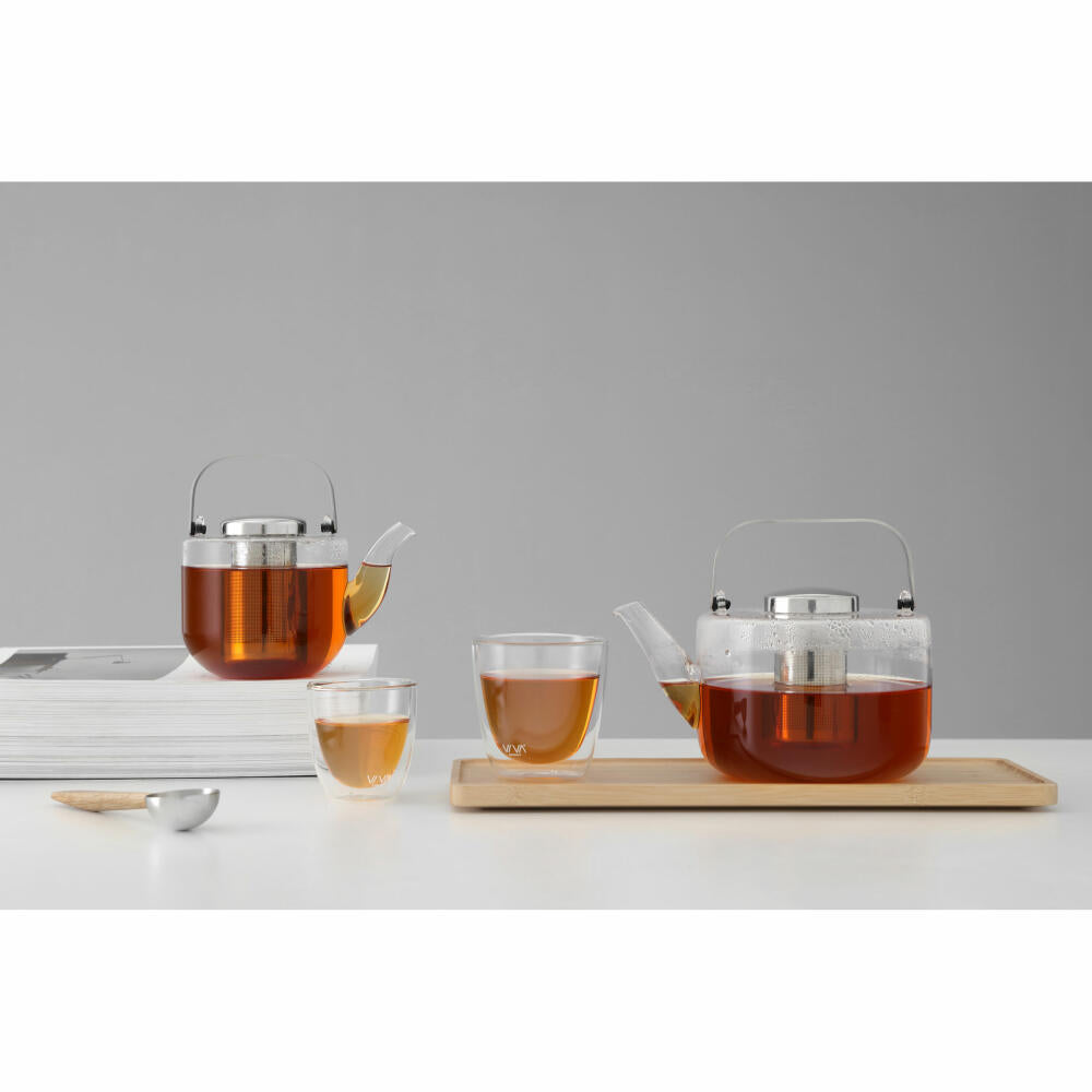 VIVA Bjorn glass teapot with strainer insert, glass jug, tea pot, borosilicate glass, 650 ml, V34301