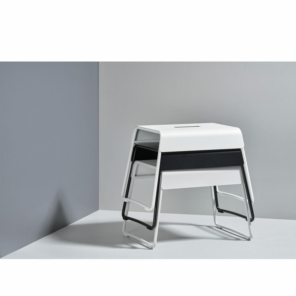 Zone Denmark A-Stool, Stool, Step Stool, Footstool, Metal, Black, H 27.5 cm, 331818