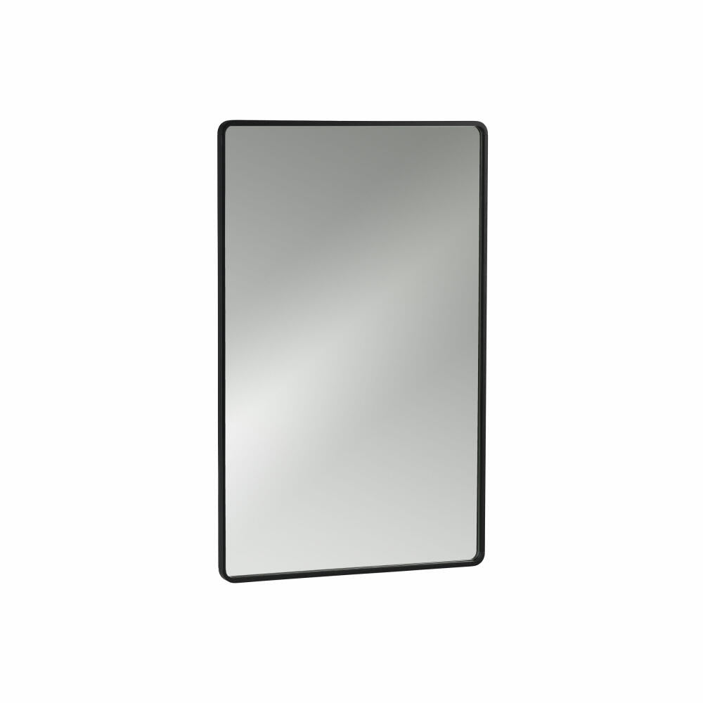 Zone Denmark Wall Mirror Rim, Bathroom Mirror, Mirror, Aluminium, Black, 70 x 44 cm, 14643