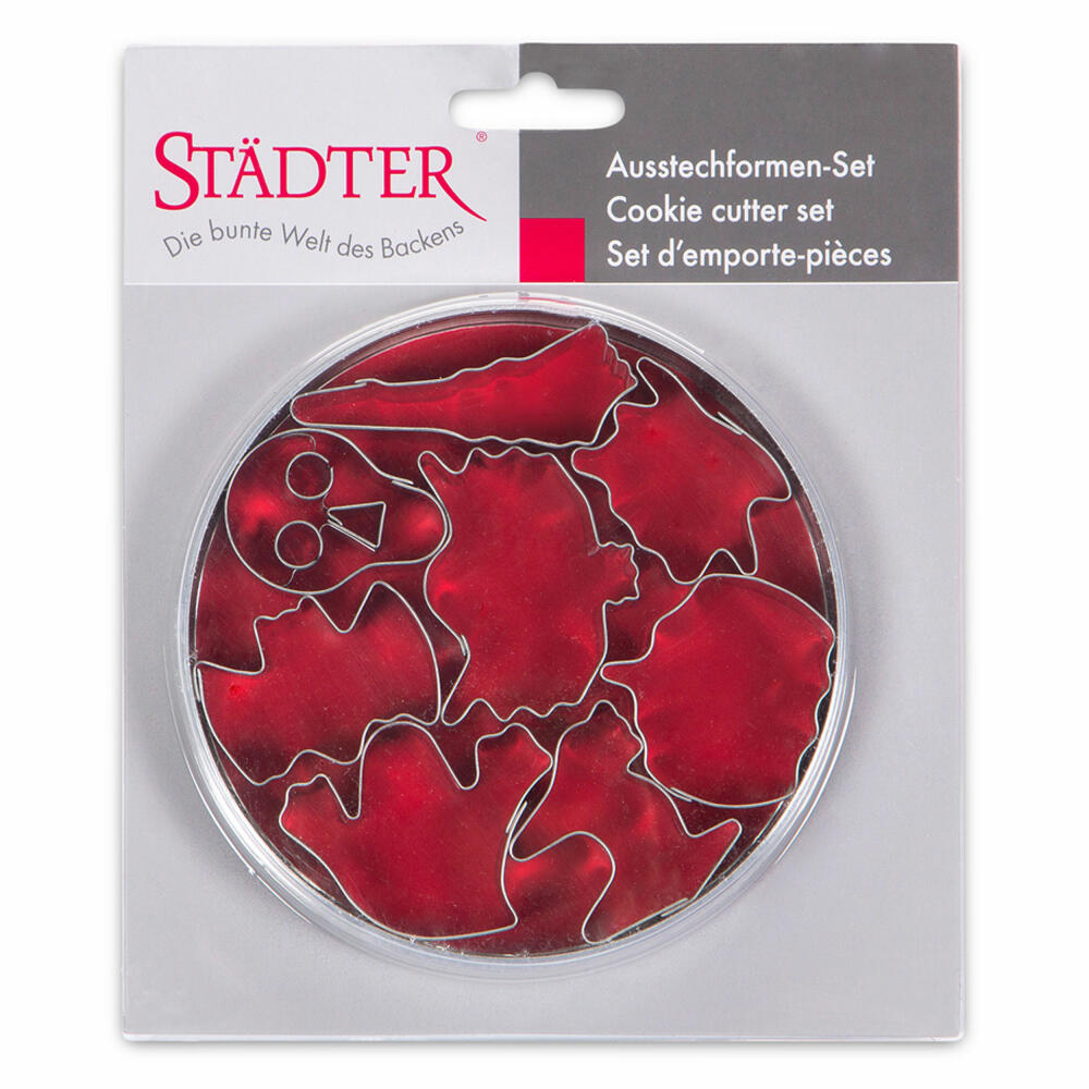 Städter Halloween Cookie Cutter Set, 8 pcs., Cookie Cutter, Cookie Mold, Biscuit, Cookies, Tinplate, 023604