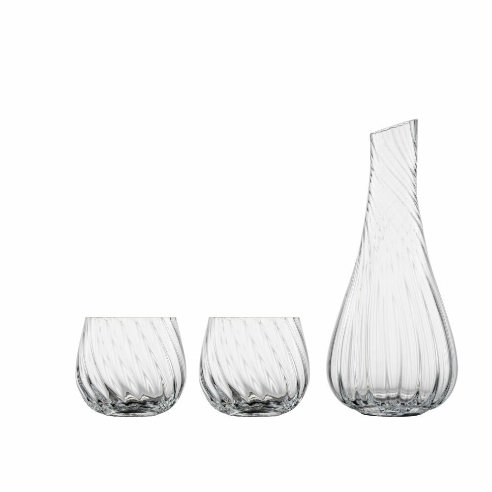 Zwiesel Glas Handmade Carafe and Mug Set Manoa 3-piece, Crystal Glass, Clear, 0.75 L + 2 x 393 ml, 122746