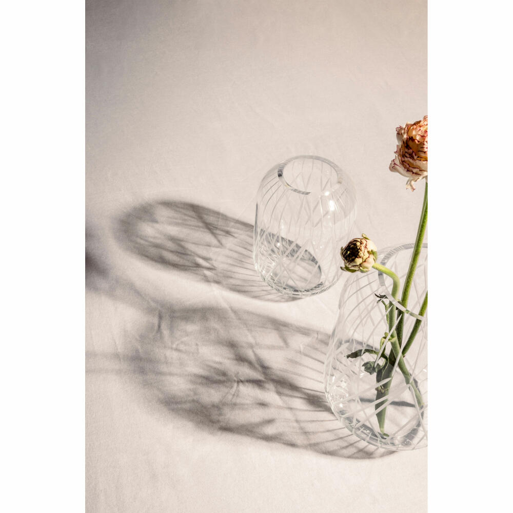 Zwiesel Glas Handmade Vase Network S, flower vase, decorative vase, glass, clear, 18.2 cm, 122631