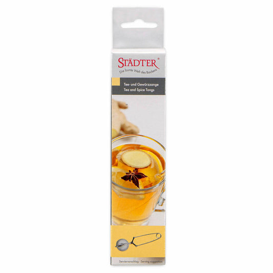 Städter Tee- und Gewürzzange, Teezange, Gewürzkugel, Teekugel, Gewürzei, Teesieb, Edelstahl, Ø 5 cm, 703025