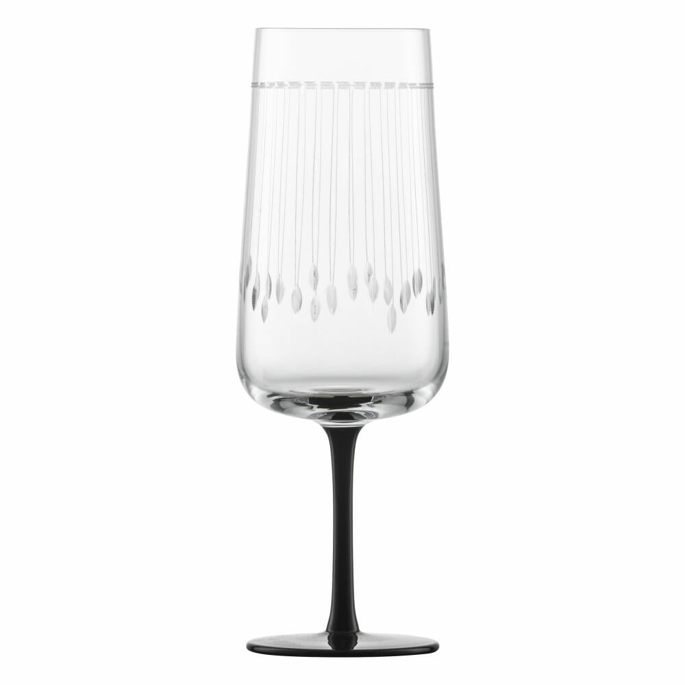 Zwiesel Glas Handmade Sparkling Wine Glass Glamorous with Mousse Point Set of 2, 317 ml, 121611