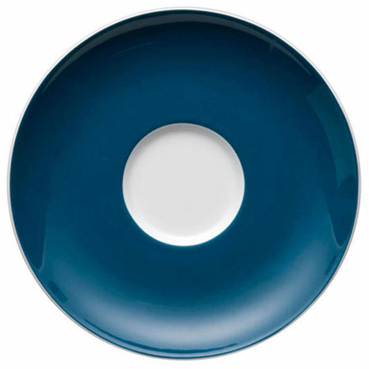 Thomas Sunny Day Kaffeetasse mit Untertasse, Porzellan, Petrol Blue / Blau, Spülmaschinenfest, 200 ml, 2-tlg., 14740