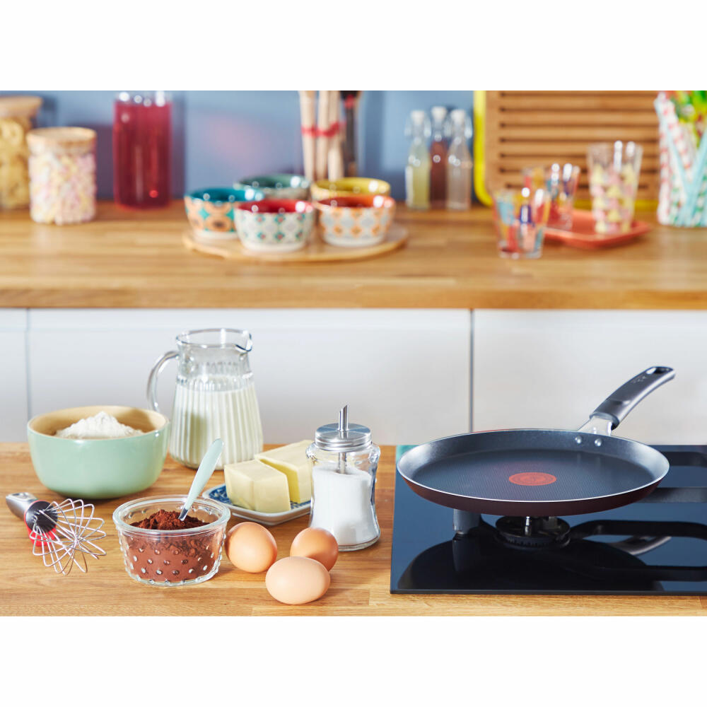 Tefal Easy Cook &amp; Clean crepe pan, crepe pan, crepe, pancake, non-stick coating, aluminum, Ø 25 cm, B55509