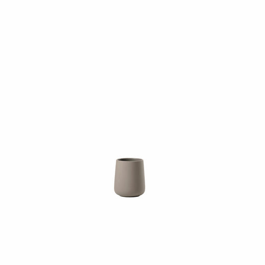 Zone Denmark Toothbrush Cup Nova One, Toothbrush Cup, Stoneware, Taupe, H 10 cm, 28087