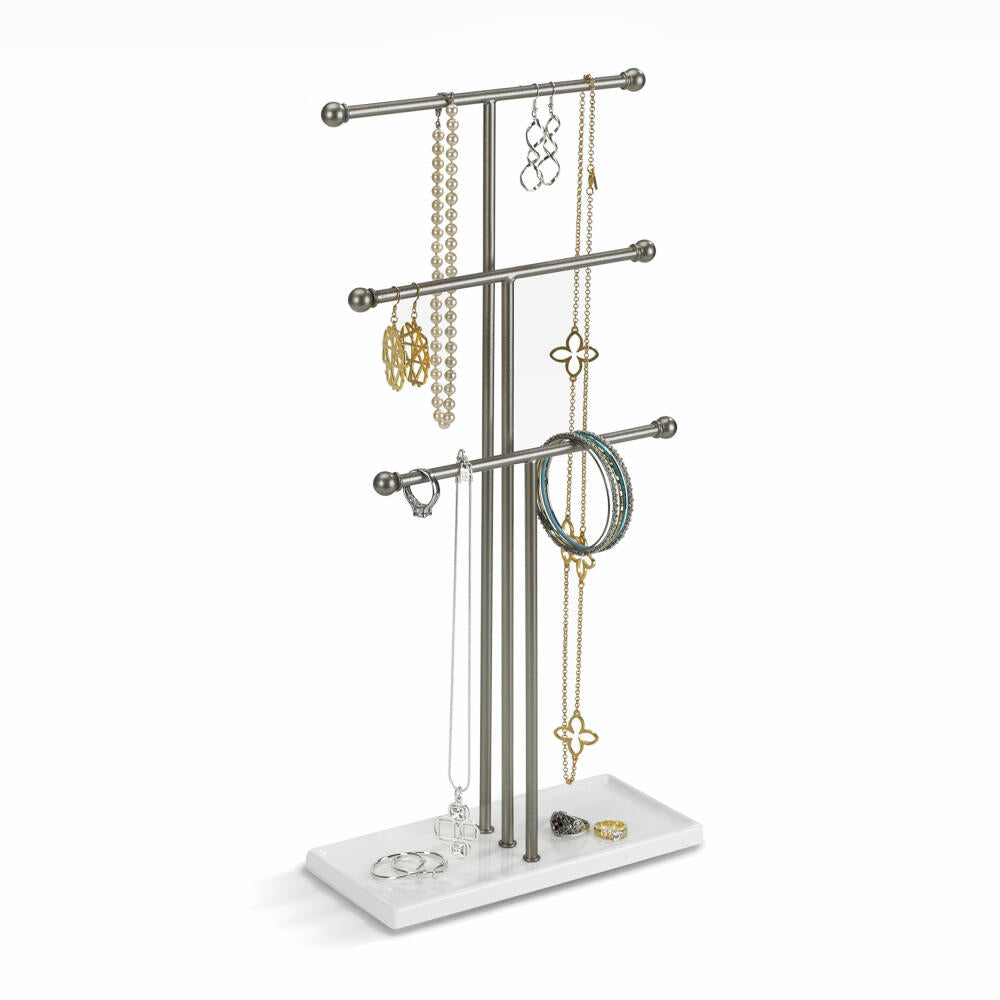 Umbra Trigem Jewelry Tree, Jewelry Stand, Steel, White / Nickel, 48 cm, 1017310-491