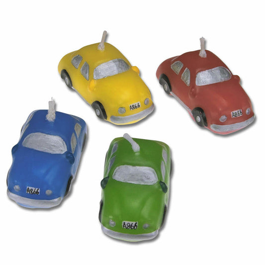 Städter Candles Car Set, 4 pcs., Birthday Candles, Cake Candles, Birthday, Candle, 910409