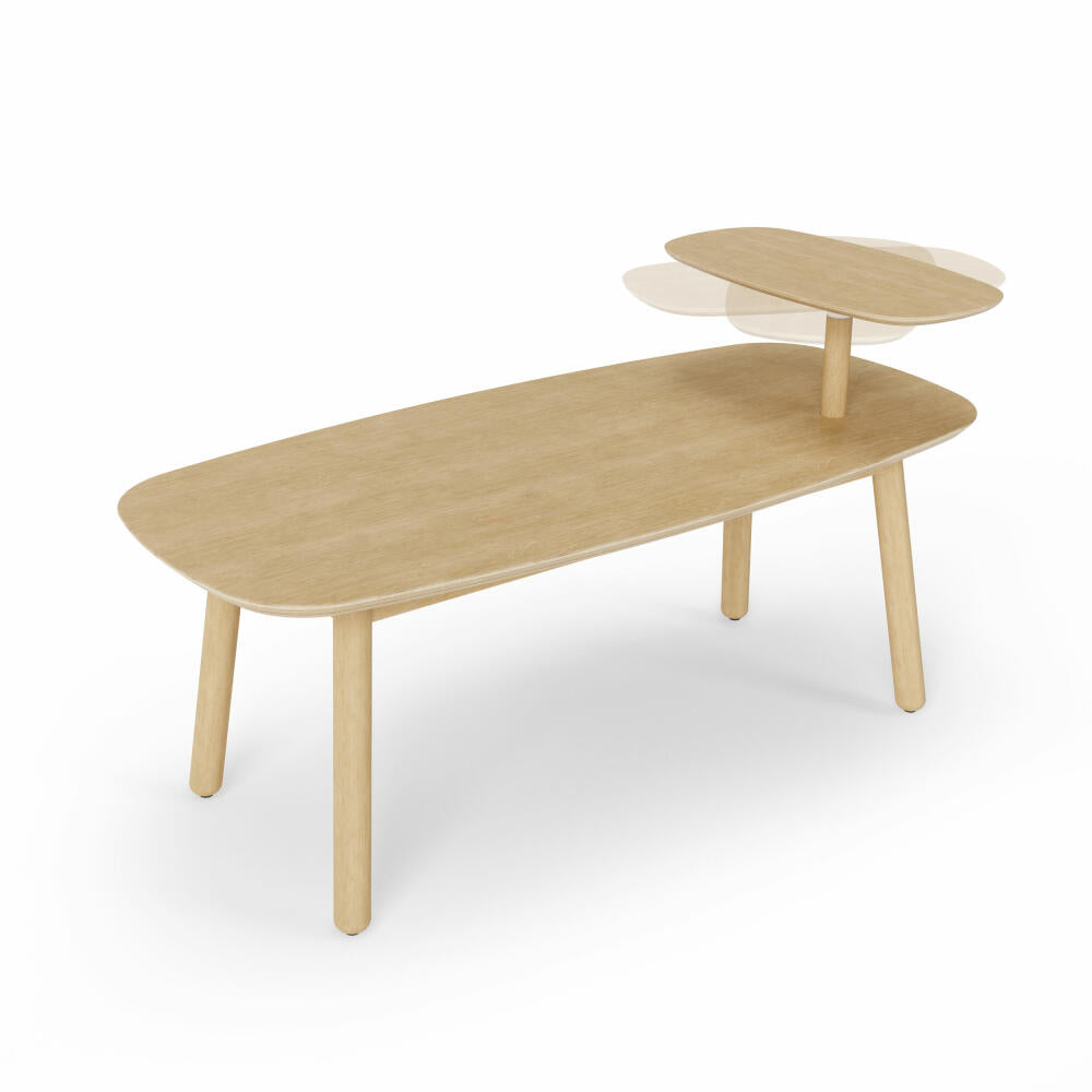 Umbra Couchtisch Swivo, Coffee Table, Wohnzimmertisch, Holz, Natur, 120 x 56 x 62 cm, 1016836-390