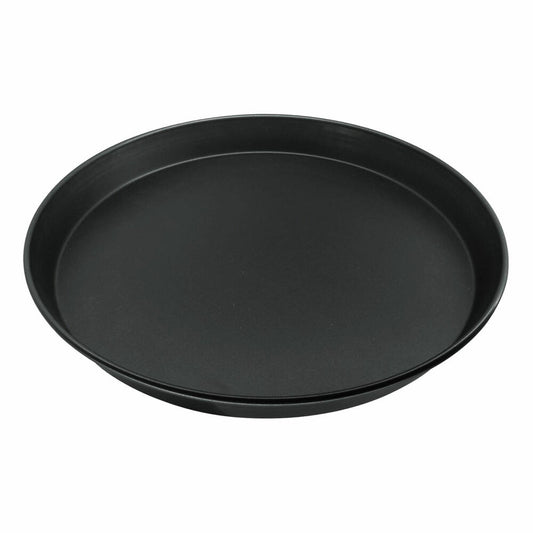 Zenker Pure Backblech Rund, Back Blech, Pizzablech, Backform, Pizzabackblech, Kuchenblech, Ilag Special, Schwarz, Ø 30 cm, 3988