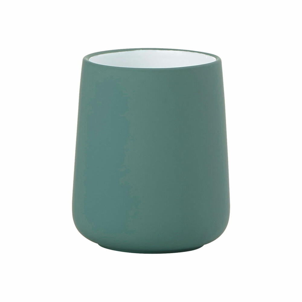 Zone Denmark toothbrush cup Nova, toothbrush cup, porcelain, petrol green, H 10 cm, 330157