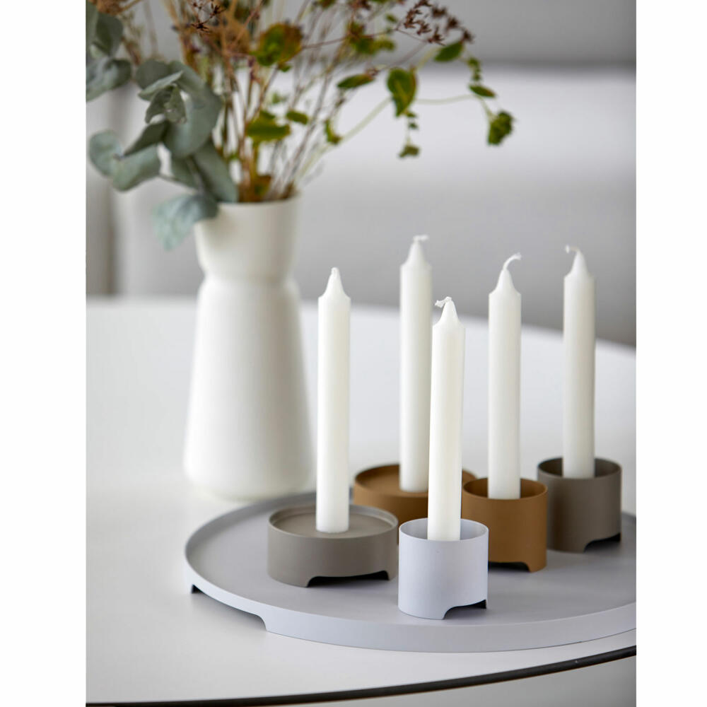 Zone Denmark Candle Holder Singles, Candlestick, Candlestick, Metal / Iron, Mud, Ø 9 cm, 12377