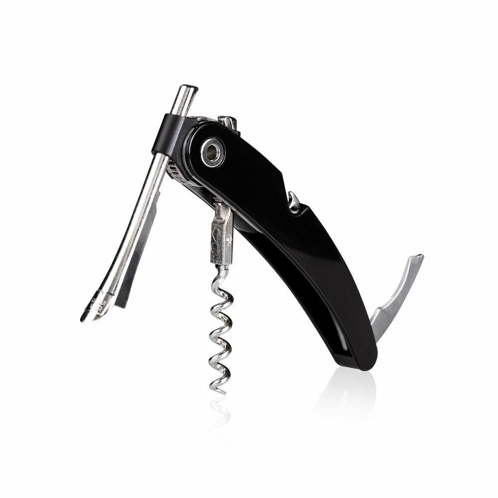 Vacu Vin Single Pull Waiter's Knife, Corkscrew, Bottle Opener, Plastic, Stainless Steel, Black, 68854606