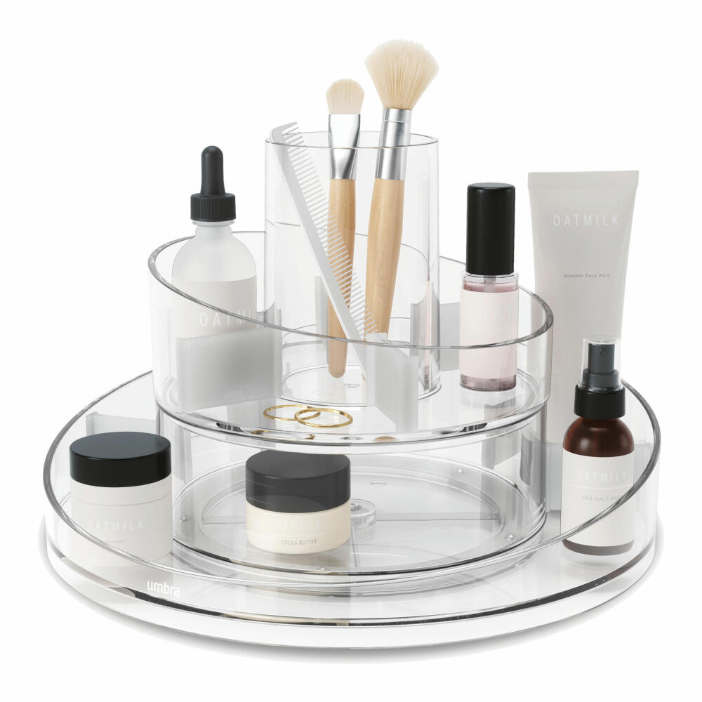 Umbra Organizer Cascada, Aufbewahrung für Kosmetik und Makeup, 2-stufig, Transparent, 1016325-165