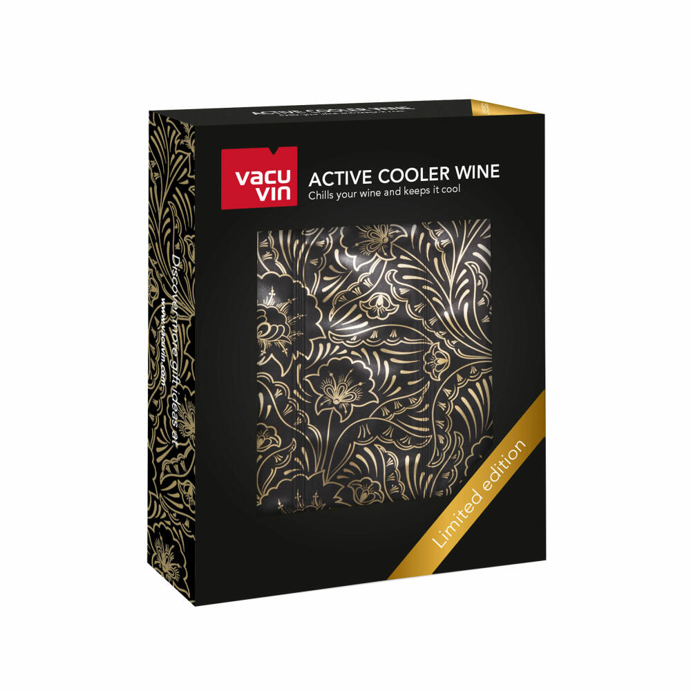 Vacu Vin Active Wine Bottle Cooler Royal Gold, for 0.75-1 liter bottles, plastic, motif, 38829626