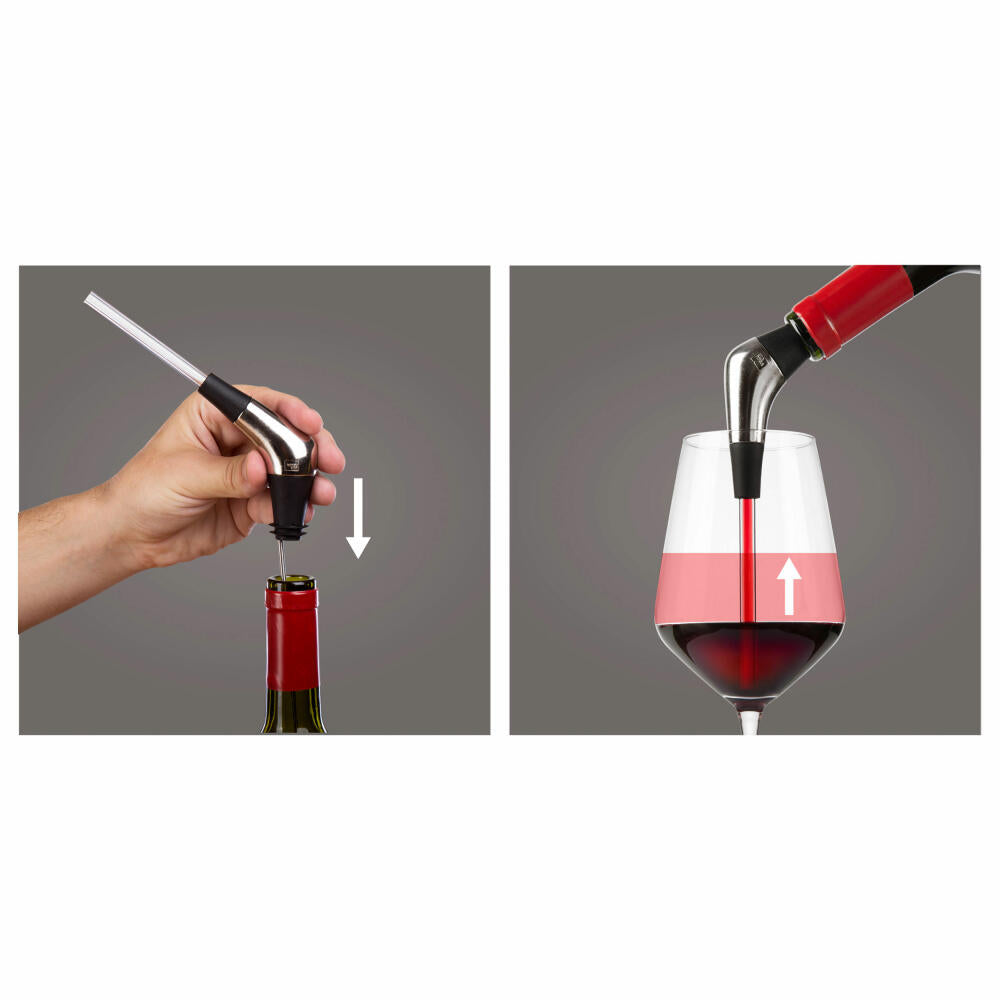 Vacu Vin Anti-Oxygen Wine Pourer Luxury Gift Edition, Bottle Pourer, Stainless Steel, Plastic, 18570616