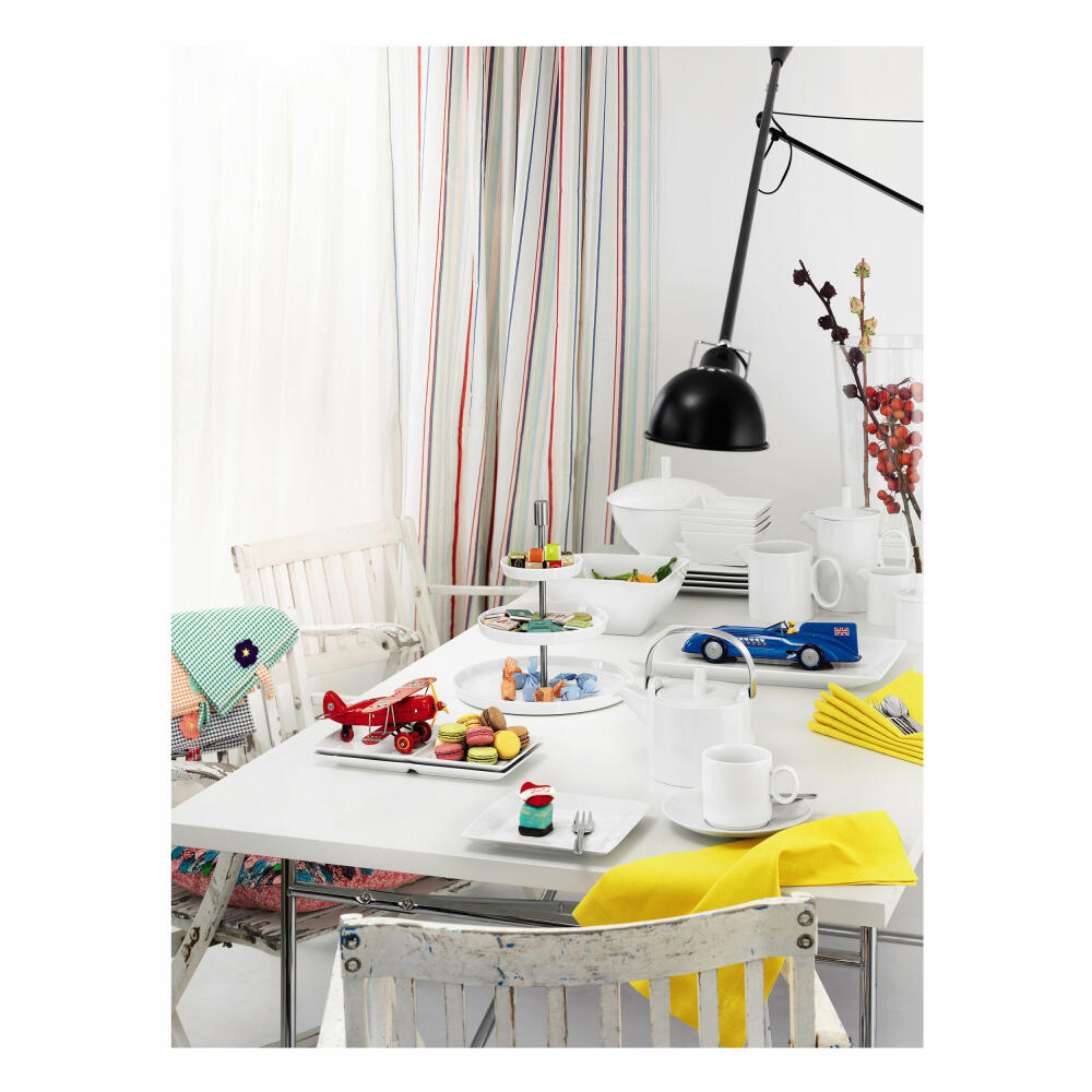 Thomas Loft Espresso Saucer, for Espresso Cup Stackable 110 ml, Porcelain, White, Dishwasher Safe, 12.5 cm, 16726