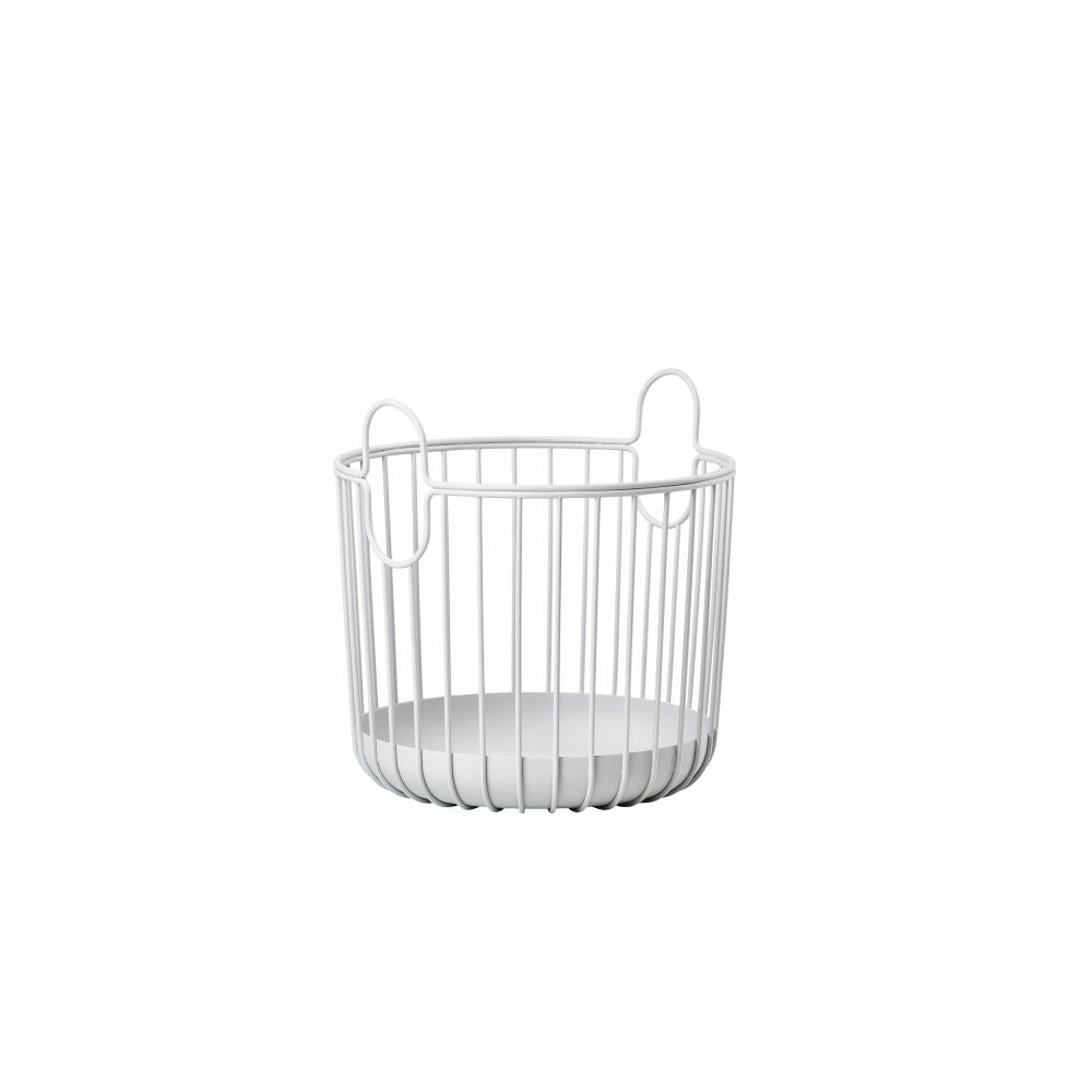 Zone Denmark basket Inu, metal basket, laundry basket, decorative basket, planter, metal, soft grey, Ø 20 cm, 28263