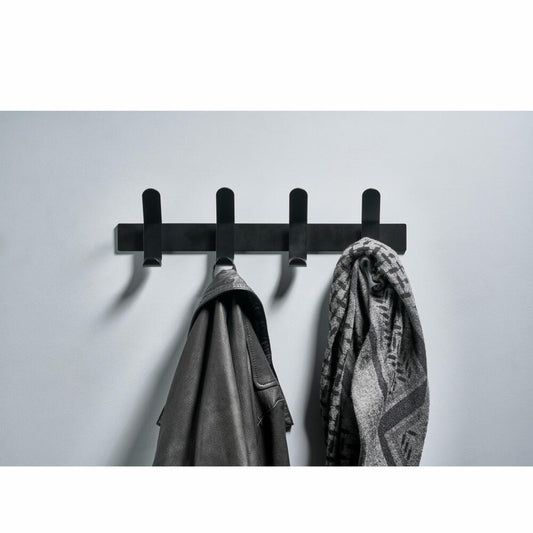Zone Denmark Wandgarderobe A-Rack, Hakenleiste, Garderobenleiste, Garderobenhaken, Metall / Eisen, Black, 331822